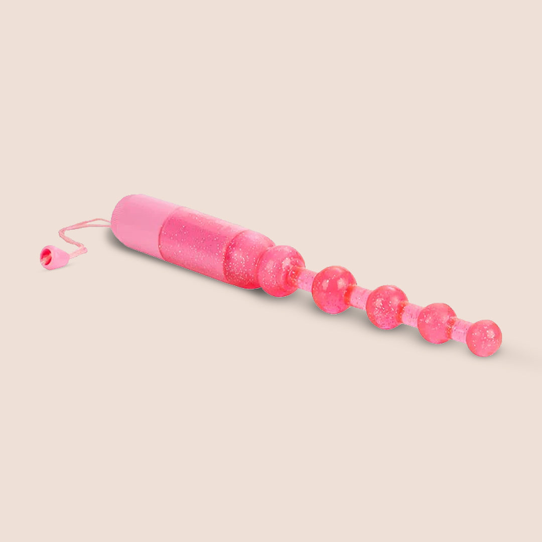 Waterproof Vibrating Pleasure Beads by CalExotics - Rechargeable G-Spot & Clitoral Stimulator for Women - Perfect for Shower, Bath & Solo Play