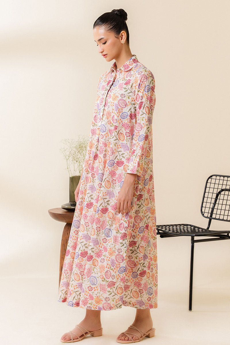 IVORY BLISS 2-Piece Printed Lawn Suit Set - Floral Embroidered Cotton Outfit for Women | Perfect for Summer Parties, Weddings & Casual Wear