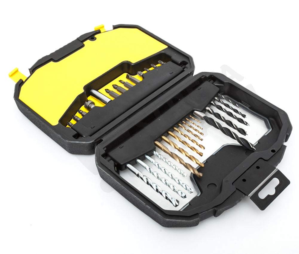 Stanley STA7183 XJ Premium Drill Bit Set - 13-Piece Masonry, Metal & Wood Drill Bits (1.5mm-8mm) - Black Stainless Steel for DIY, Construction & Home Improvement Projects