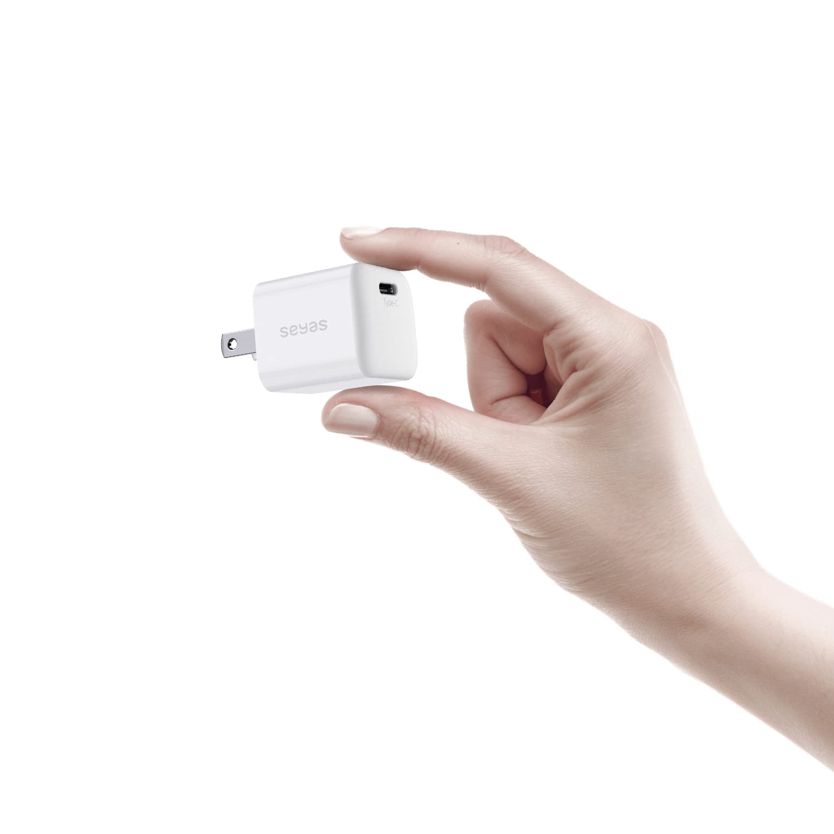 20W USB C Fast Charger - Seyas Mini Wall Charger Compatible with iPhone 15/14/13, iPad, AirPods, Pixel, Galaxy, Switch | Fast Charging for Home, Office & Travel