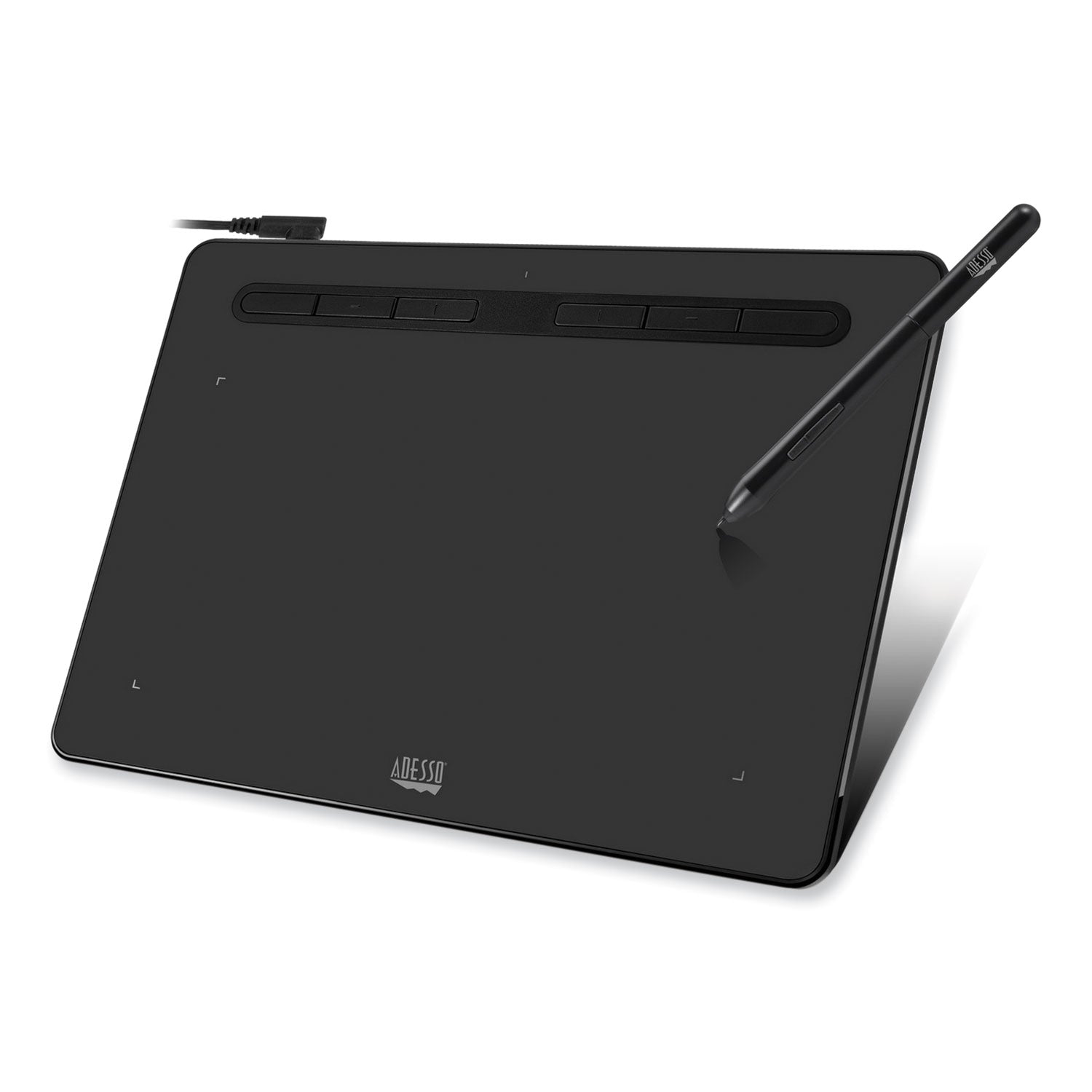 Adesso Cybertablet K8 - 8 x 5 Inch Graphic Drawing Tablet with Stylus Pen for Digital Art, Sketching & Note Taking - Perfect for Artists, Designers & Students (Black)