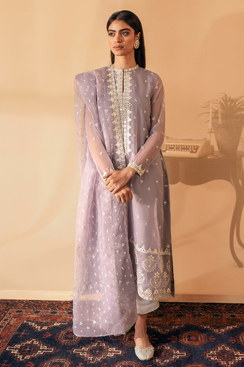 LOTUS SHINE 2-Piece Set (Embroidered Cotton Shirt & Dupatta Scarf) - Elegant Indian Ethnic Wear for Women, Parties & Festivals