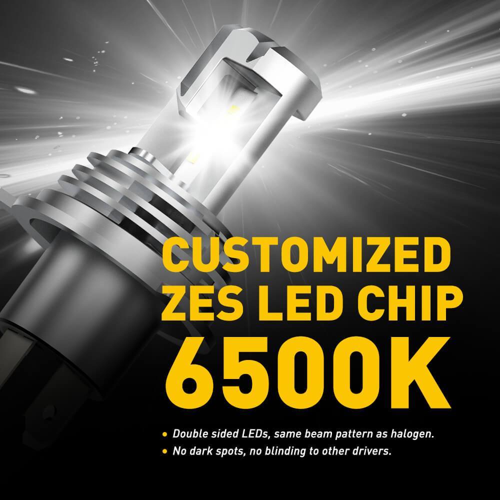 Toyota Tundra (2000-2006) H4 LED Headlight Bulbs 12000LM High Low Beam - CANBUS Error Free, Wireless Design - Perfect for Night Driving & Off-Road Adventures