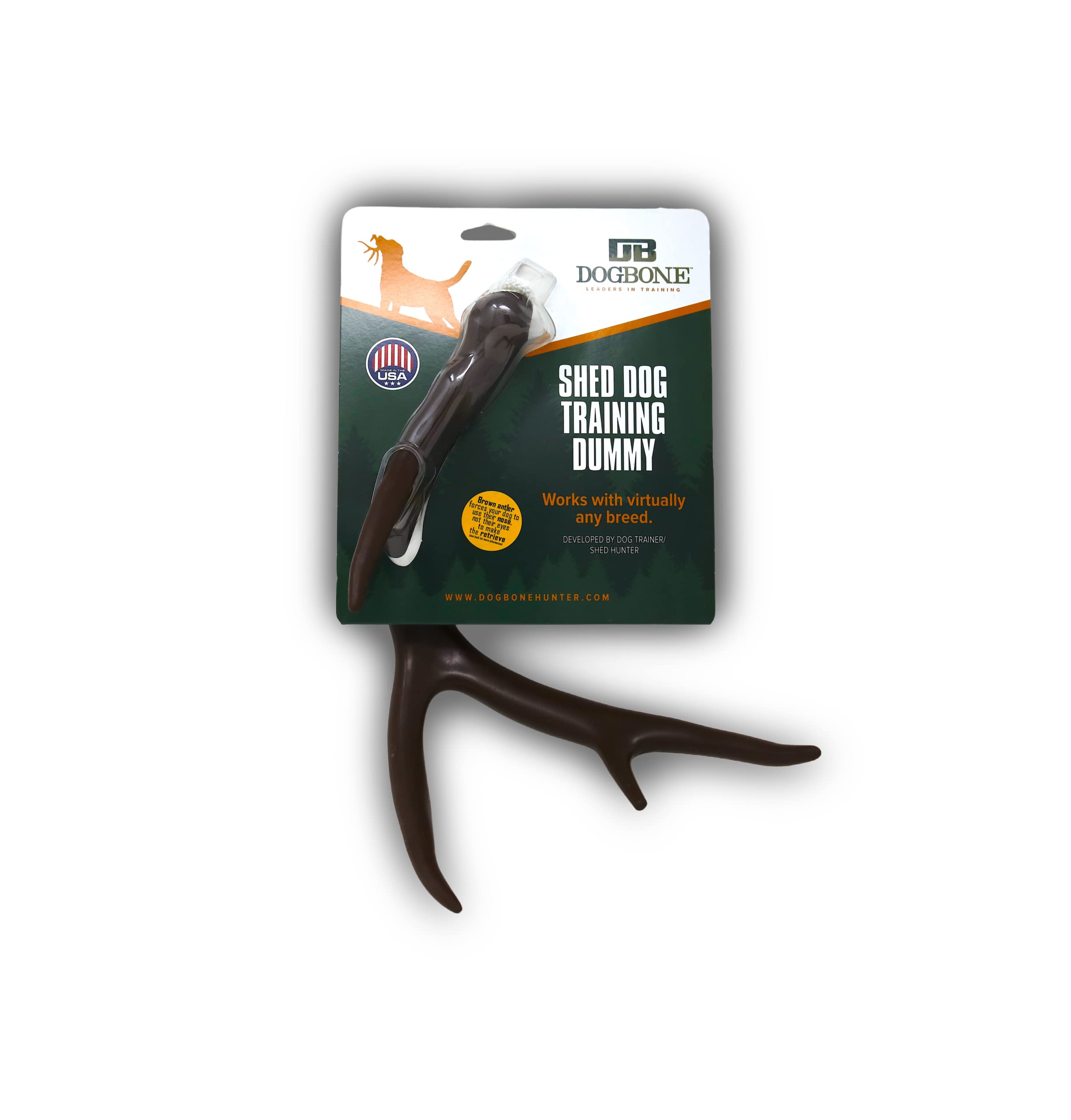 Premium Dog Bone Shed Training Dummy for Hunting Dogs - Scent Training Kit with Durable Brown Chew Toy | Perfect for Outdoor Hunting Practice, Obedience Training & Scent Work Exercises