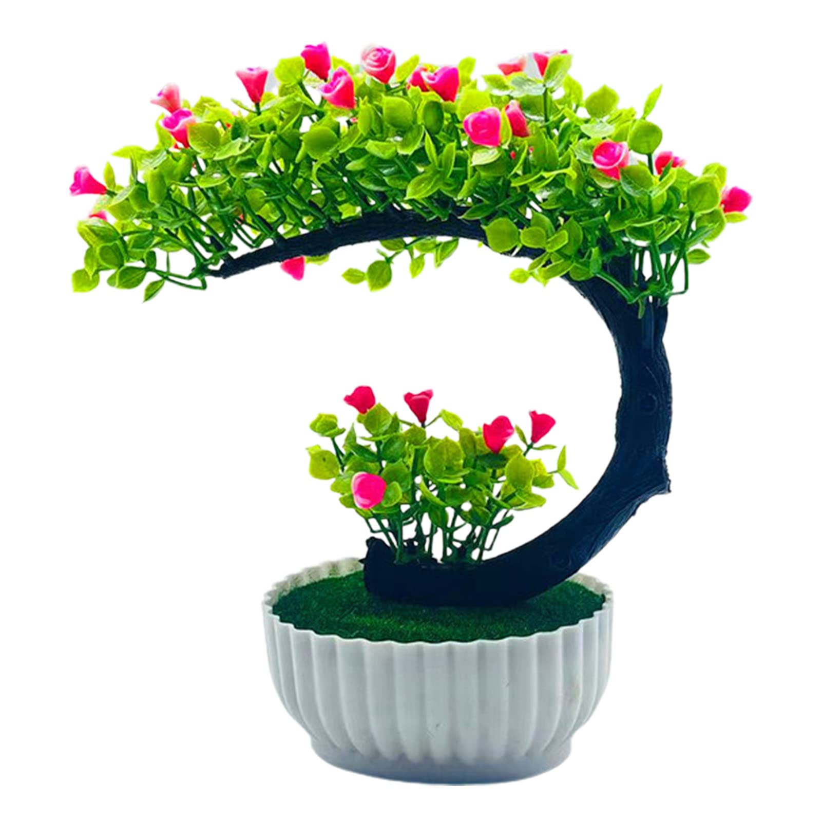 Mosichi Artificial Bonsai Tree with Pot - Realistic Fake Bonsai Plant for Home & Office Decor, No Watering Plastic Flowers - Perfect for Indoor Gardening, Table Centerpiece, Wedding Decor & Gift Ideas