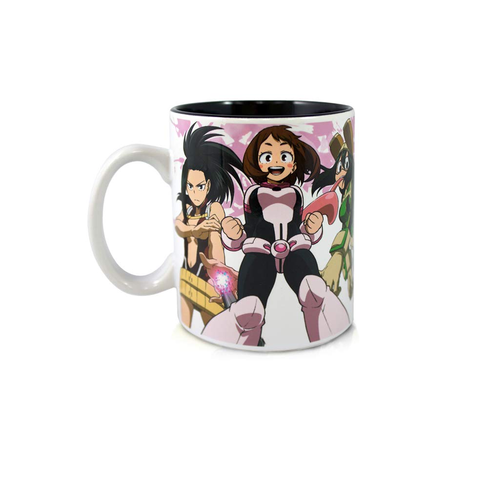 My Hero Academia Ceramic Coffee Mug - 16oz White Female Heroes Design | Perfect for Anime Fans, Office Use & Gift Giving