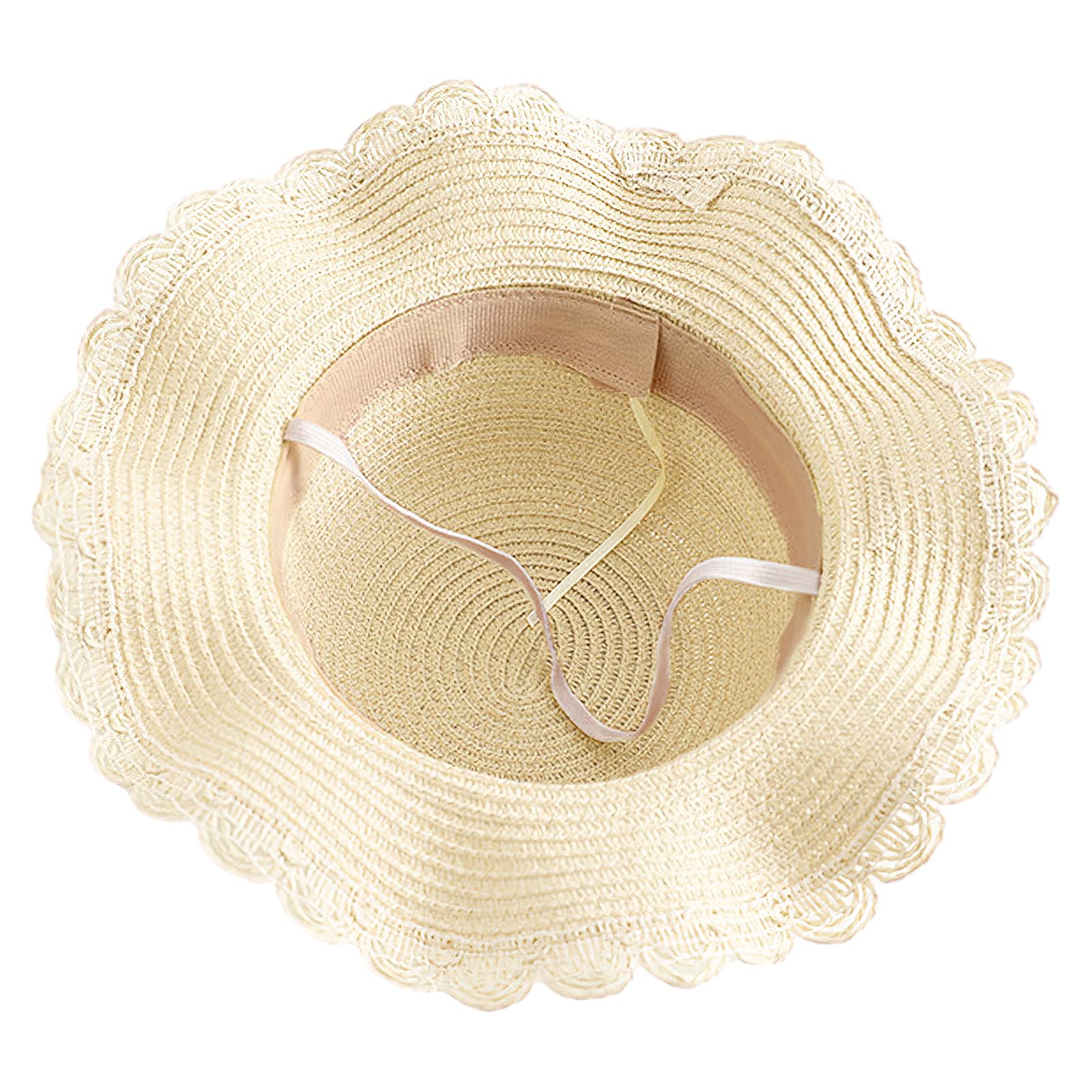 Girls Lace Sun Hat & Pearl Purse Set for Beach & Summer