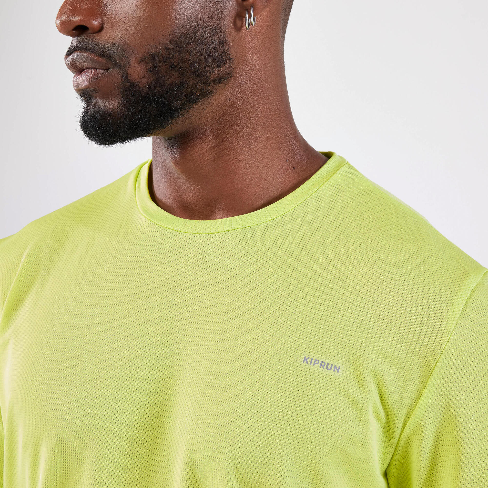 Kiprun Men's Run 500 Dry Running T-Shirt - Moisture Wicking Performance Shirt for Marathon & Workout - Lightweight Breathable Athletic Top for Jogging, Gym & Outdoor Sports