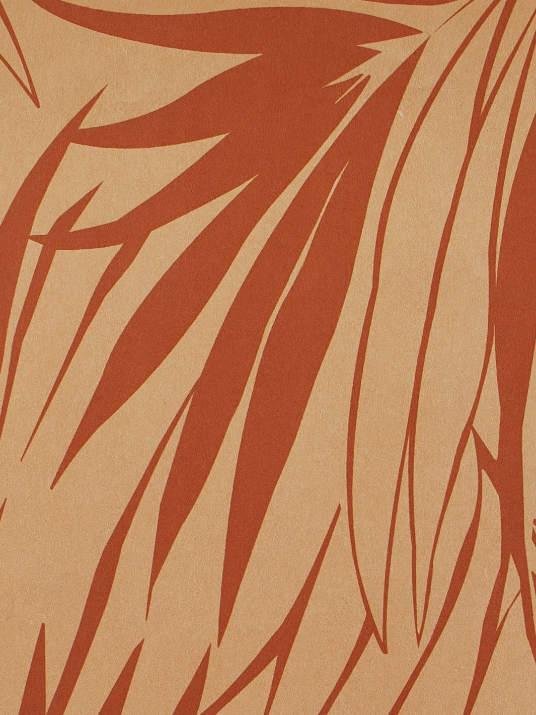 Majesty Palm Kraft Wallpaper by Wallshoppe - Terracotta Botanical Peel and Stick Wallpaper for Living Room, Bedroom & Home Decor