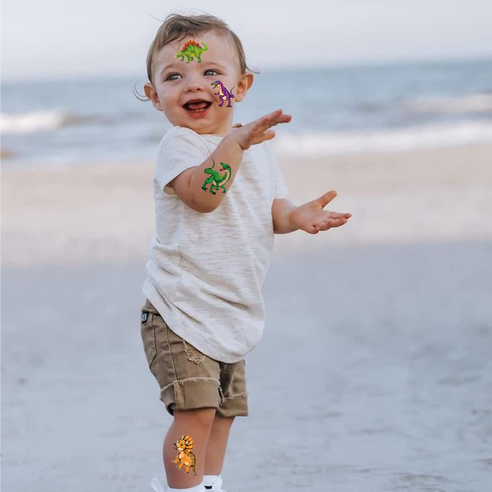 40 Sheets Cool Dinosaur Temporary Tattoos for Kids - Boys Birthday Party Favors, Baby Shower Supplies, Dinosaur Theme Party Decorations - Perfect for Birthday Gifts, Goodie Bags, and Kids' Dinosaur Costume Accessories