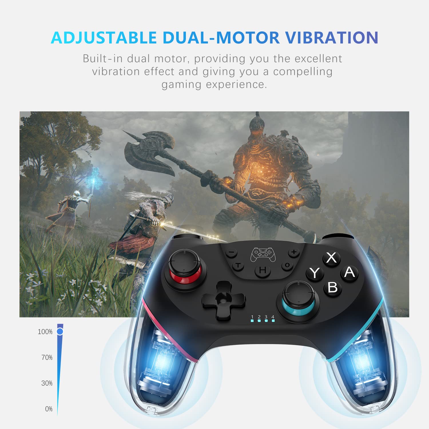 Wireless Switch Pro Controller for Nintendo - Upgraded Programmable Gamepad for Gaming