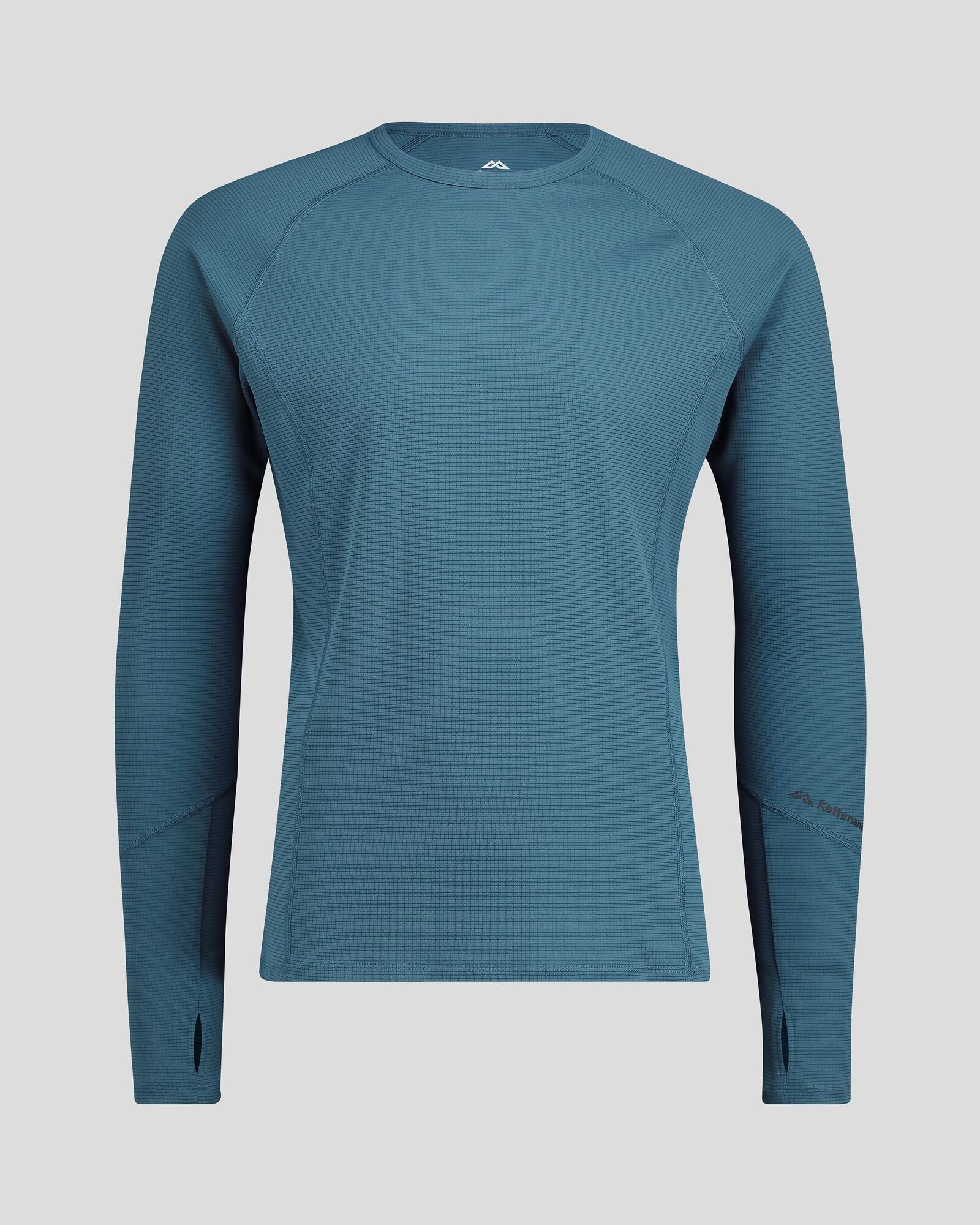 Men's KMDAction Baselayer Top - Moisture Wicking, Breathable & Odor Resistant - Steel Blue - Perfect for Running, Hiking & Outdoor Workouts