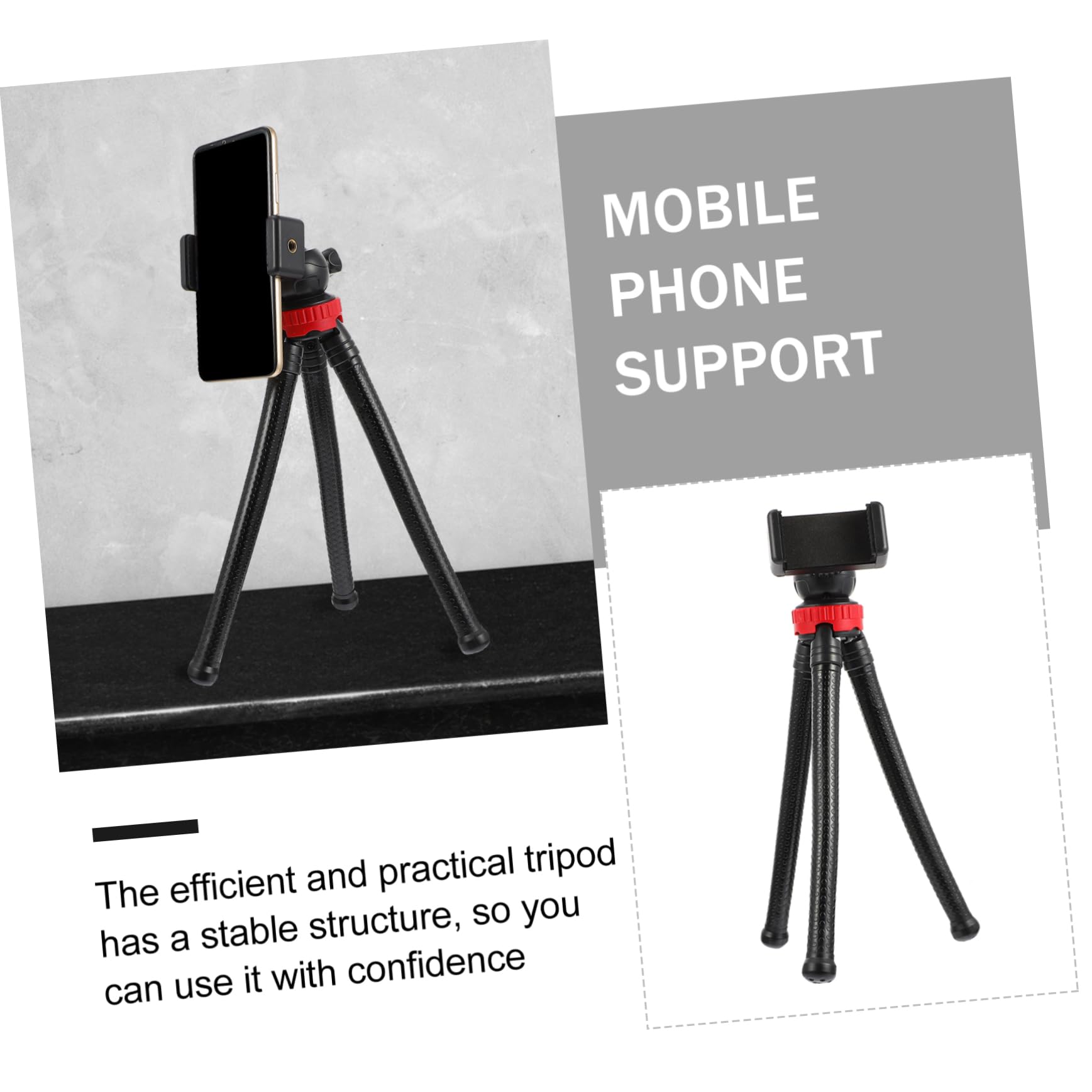 BUTIFULSIC 1pc Octopus Tripod - Flexible Phone & Camera Stand with High Elastic Glue, Portable Mini Tripod for Smartphones, DSLR Cameras | Perfect for Selfies, Vlogging, Live Streaming & Tabletop Photography