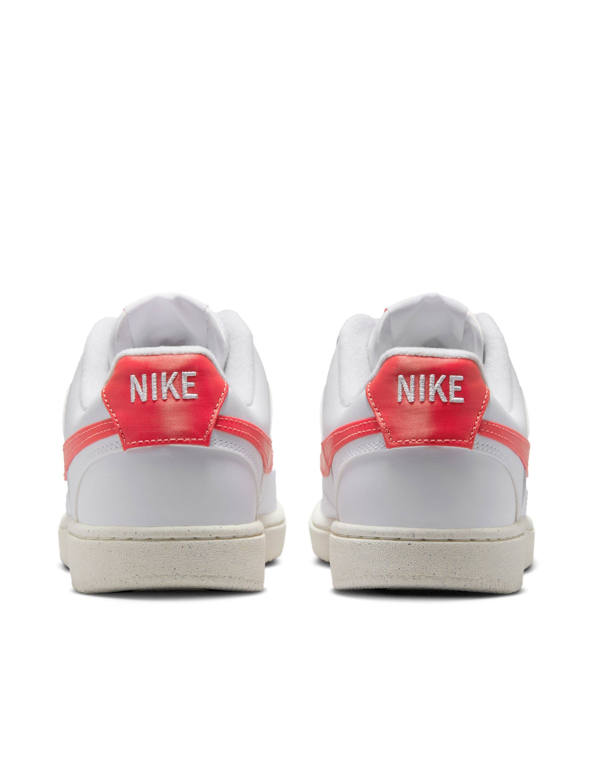 Nike Court Vision Low Next Nature Sneakers - White/Magic Ember/Sail | Eco-Friendly Basketball & Casual Shoes for Men | Perfect for Streetwear, Gym & Everyday Wear