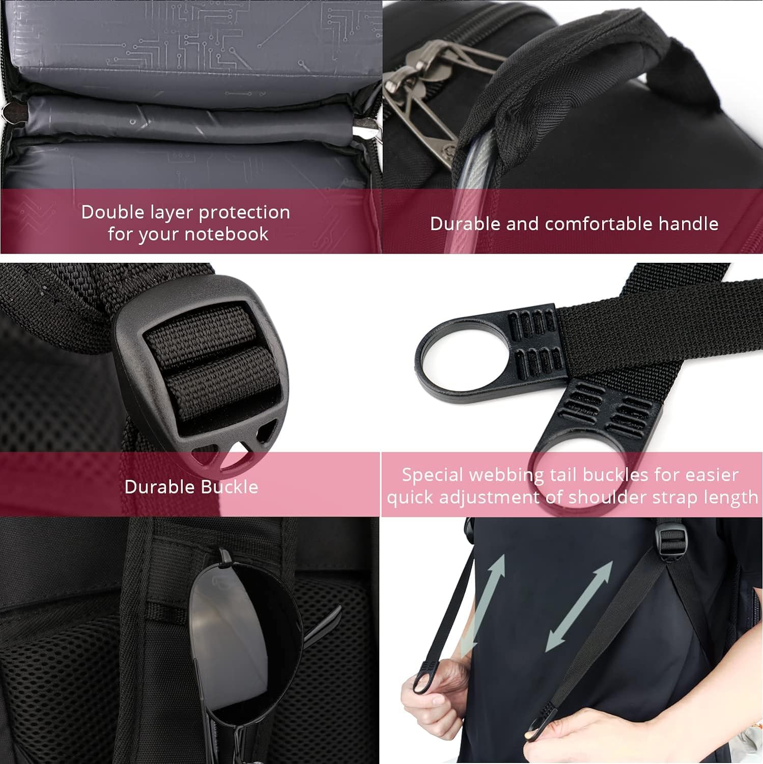Swissdigital USB Charging Travel Laptop Backpack for Men - Anti-Theft RFID College Backpack Fits 15.6 Inch Notebook - Perfect for Business Travel, Commuting & School Use