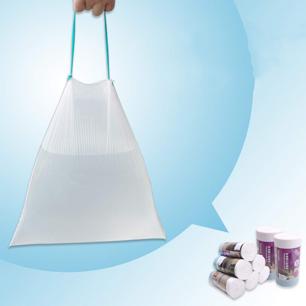 Automatic Sealing Kitchen Garbage Bags - Strong Clear Plastic Trash Bags for Household Waste, 3 Rolls - Perfect for Kitchen, Bathroom & Office Disposal