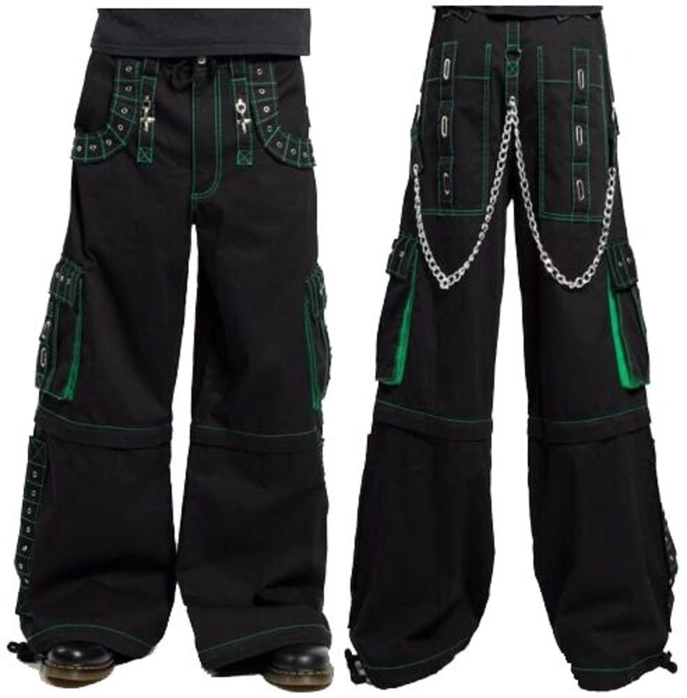Gothic Bondage Men's Punk Rock Emo Pants - Alternative Trouser Shorts for Men (5XL, Black) | USA | Perfect for Concerts, Halloween & Alternative Fashion