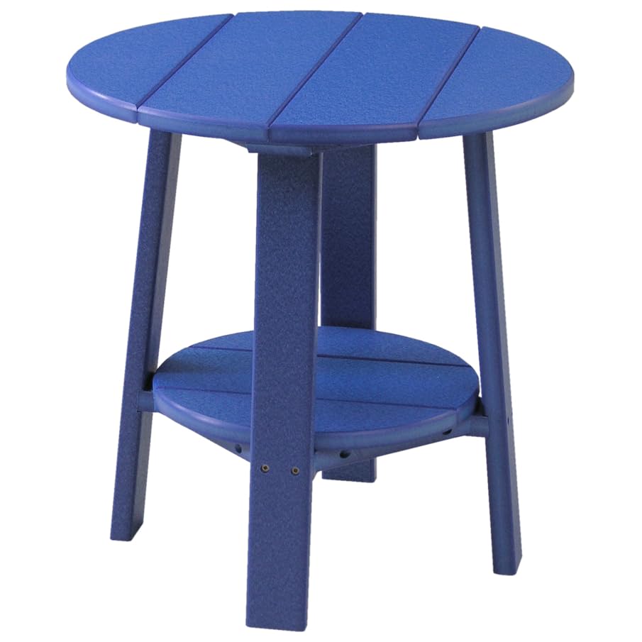 Premium Poly Lumber Deluxe End Table - Weather-Resistant Outdoor Furniture for Patio, Deck & Garden (Blue) | Furniture Barn USA