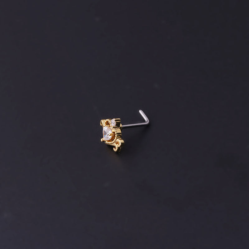 20G Small Dainty Nose Ring Stud Dangle Nose Piercing Jewelry for Women | HSPJ701 | Perfect for Everyday Wear, Parties & Special Occasions