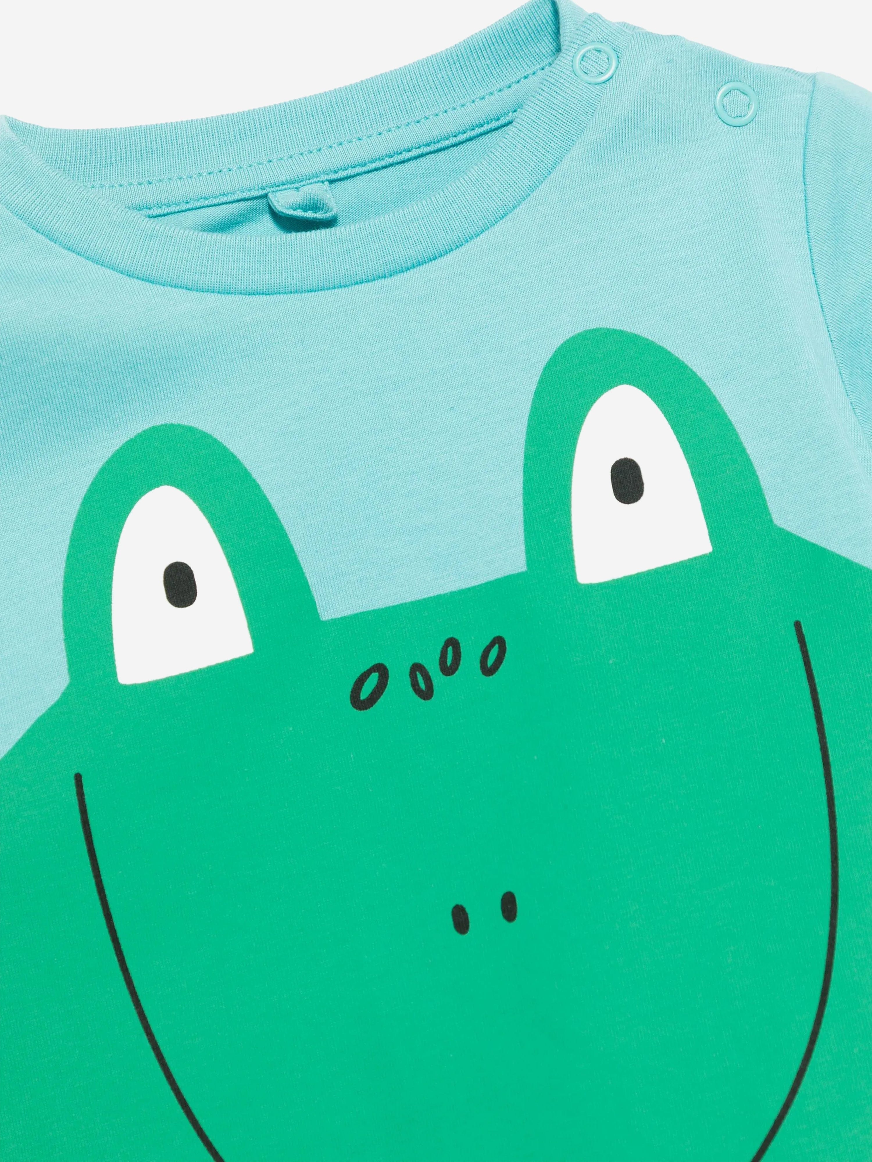 Adorable Green Frog Graphic T-Shirt for Baby Boys - Soft & Comfortable Cotton Tee for Playtime, Outings & Casual Wear