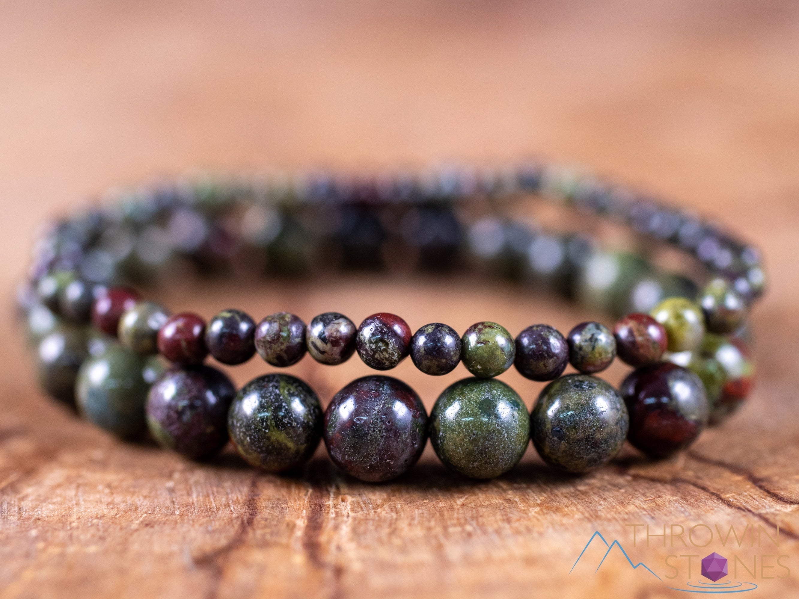Dragons Blood Jasper Crystal Bracelet - Handmade Round Bead Healing Stone Jewelry for Women, Men | Spiritual Healing, Chakra Balancing, Meditation & Positive Energy | Perfect for Yoga, Gifts & Daily Wear
