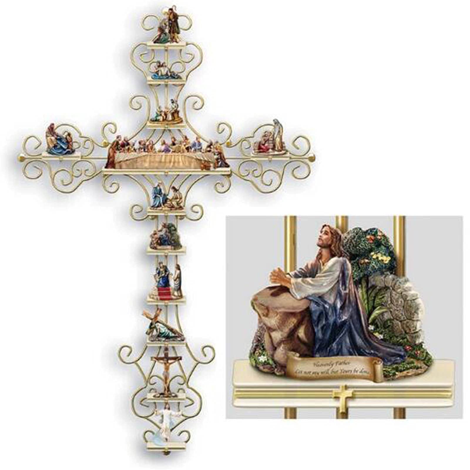 Religious Jesus Cross Story Wall Decals - PVC Window Stickers for Home, Bedroom & Office Decor - Perfect for Bible Study Rooms, Church Events & Christian Gifts