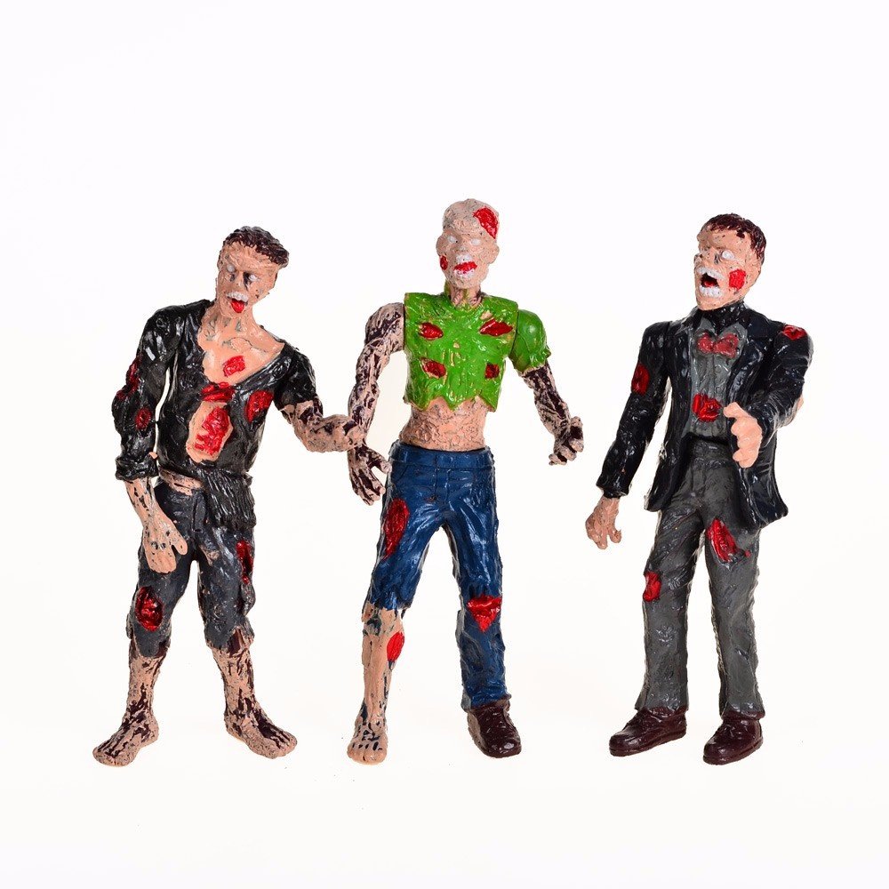 BOHS 4-Inch Zombie Action Figures - Scary Halloween Toys for Kids & Collectors - Pack of 6 - Perfect for Birthday Gifts, Party Favors & Role Play Games