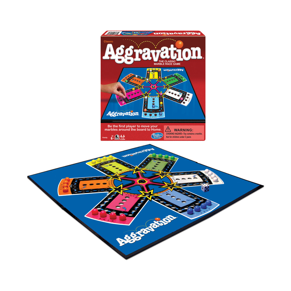 Classic Aggravation Board Game with Original Artwork - Fun Family Strategy Game for Adults & Kids - Perfect for Game Nights, Parties & Indoor Activities