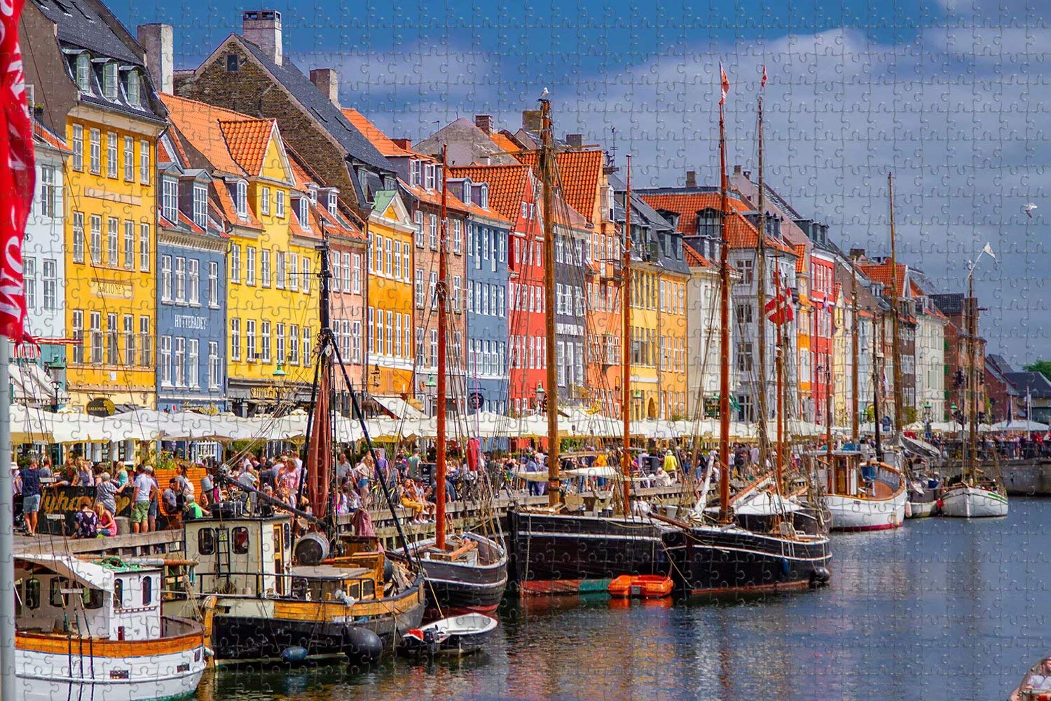 1000 Piece Jigsaw Puzzle for Adults - Nyhavn Copenhagen Denmark Scenic Travel Souvenir | Perfect for Relaxation, Home Decor & Gift Giving