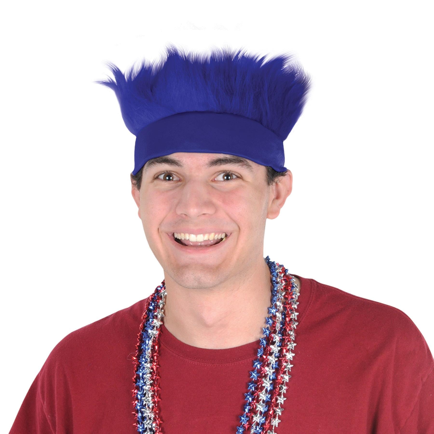 12 Pack Beistle Hairy Party Headbands - Blue Fun Costume Accessories for Halloween, Cosplay, Themed Parties & Dress-Up Events