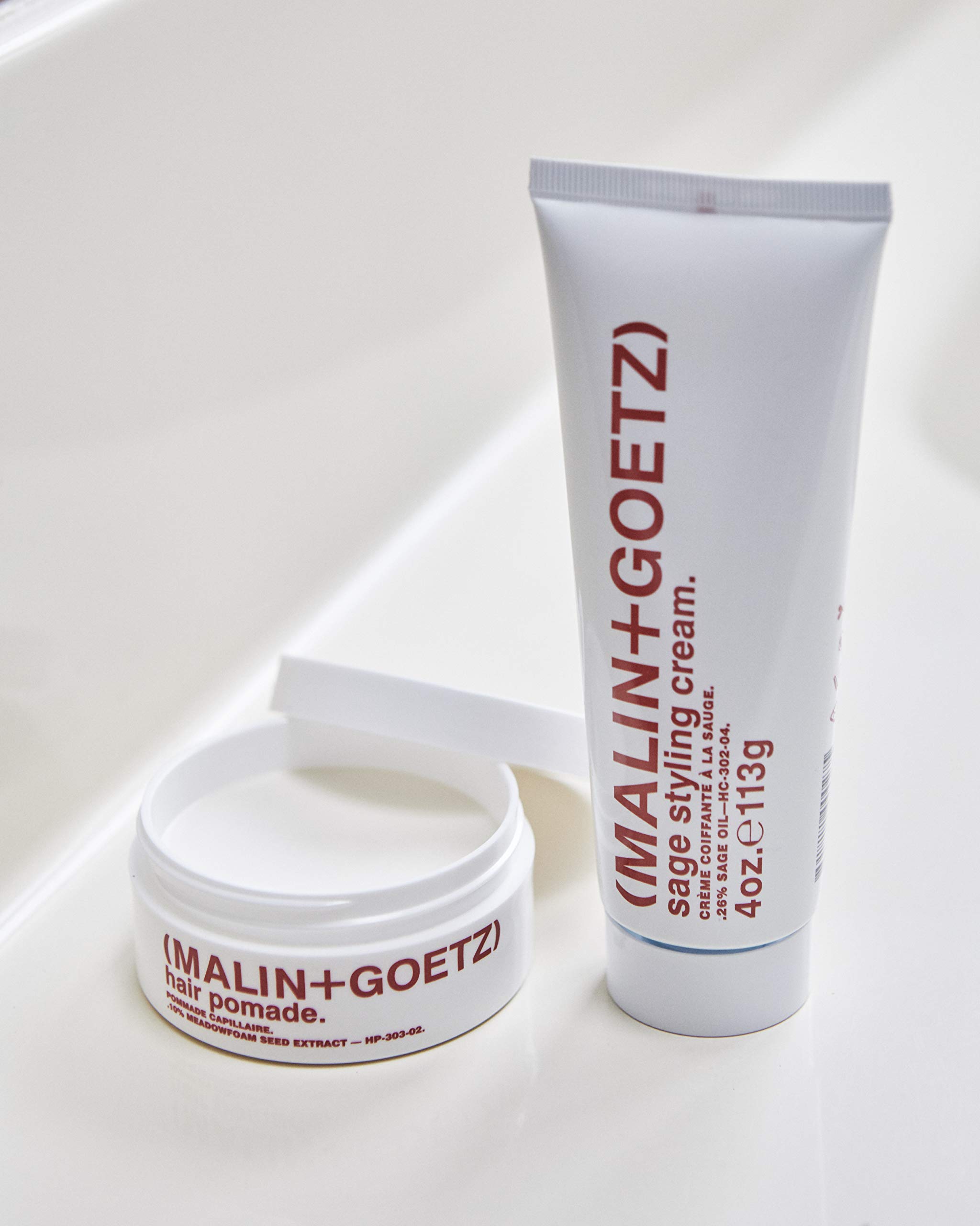 Malin + Goetz Hair Pomade 2 oz - Lightweight Styling Wax for Men & Women with All-Day Hold | Natural Fragrance & Color | Vegan & Cruelty-Free | Perfect for Sleek Looks, Textured Styles & Everyday Grooming