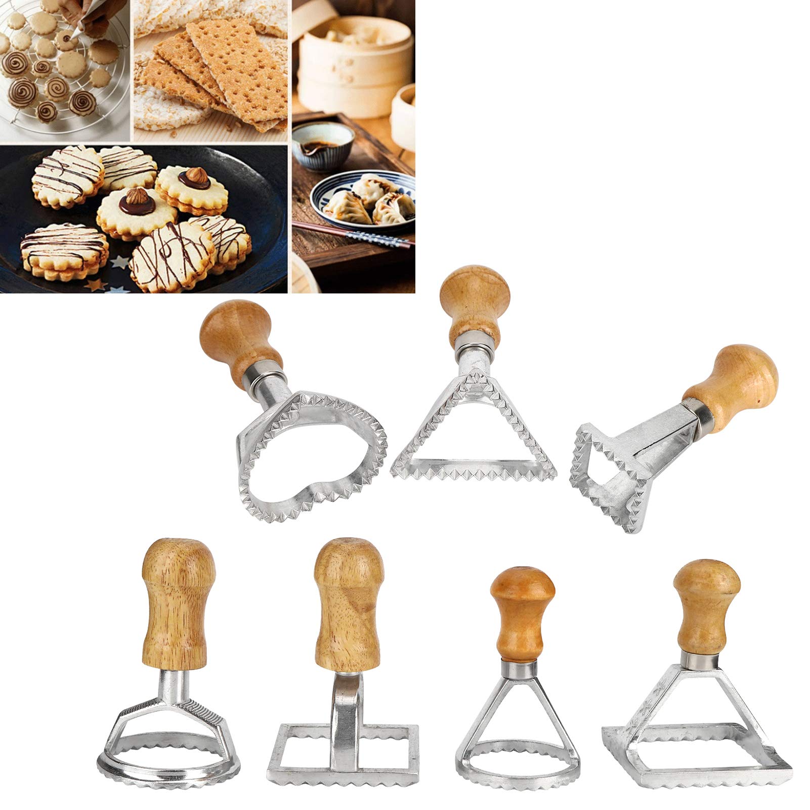 Yosoo 7-Piece Dumpling Maker Set - DIY Cookie, Cake, Pastry & Pasta Stamp Press Cutter for Homemade Biscuits & Desserts | Perfect for Baking, Party Treats & Family Cooking Activities