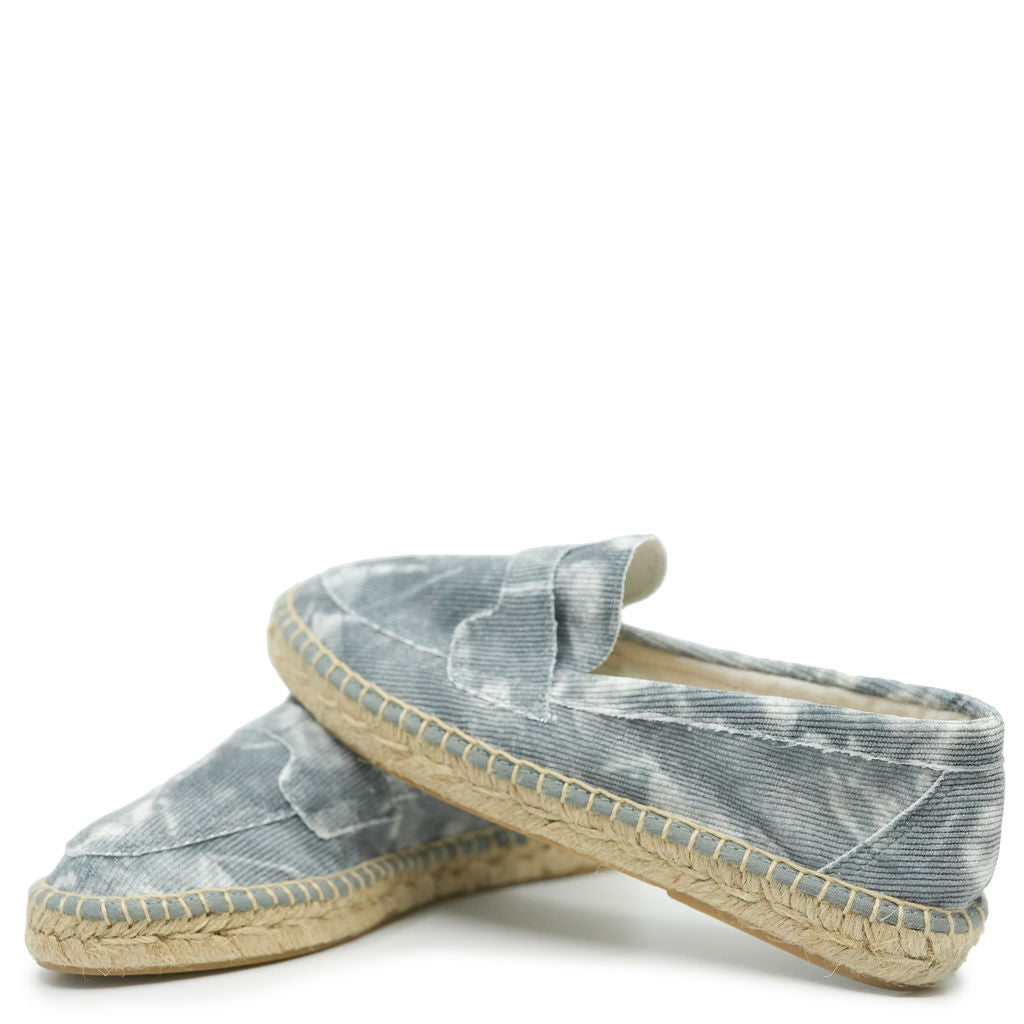 Trendy Tie-Dye Denim Espadrilles for Women - Comfortable Summer Slip-On Shoes with Cotton Lining | Perfect for Beach, Music Festivals & Casual Outings