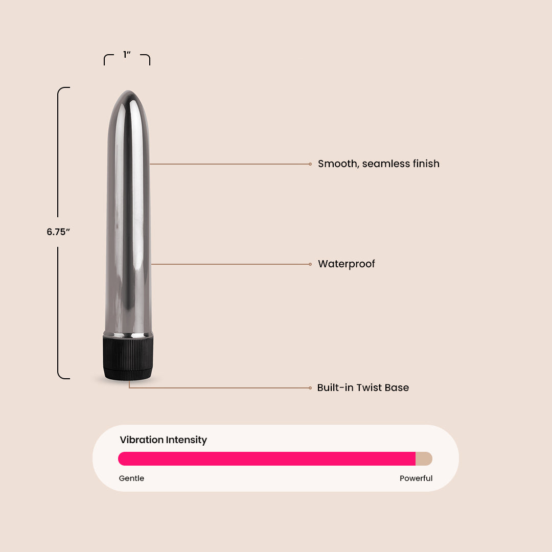 7 Inch Colt Metal Vibe - High-Quality Stainless Steel Massager for Muscle Relaxation & Stress Relief - Perfect for Home Spa, Physical Therapy & Personal Wellness