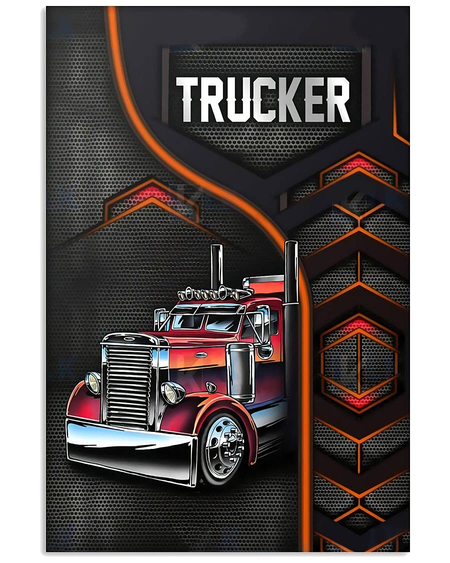 Red Truck Wall Art Poster - Vertical Unframed Decor for College Dorm, Office & Makeup Room | Perfect for Home, Bedroom & Living Room Decoration