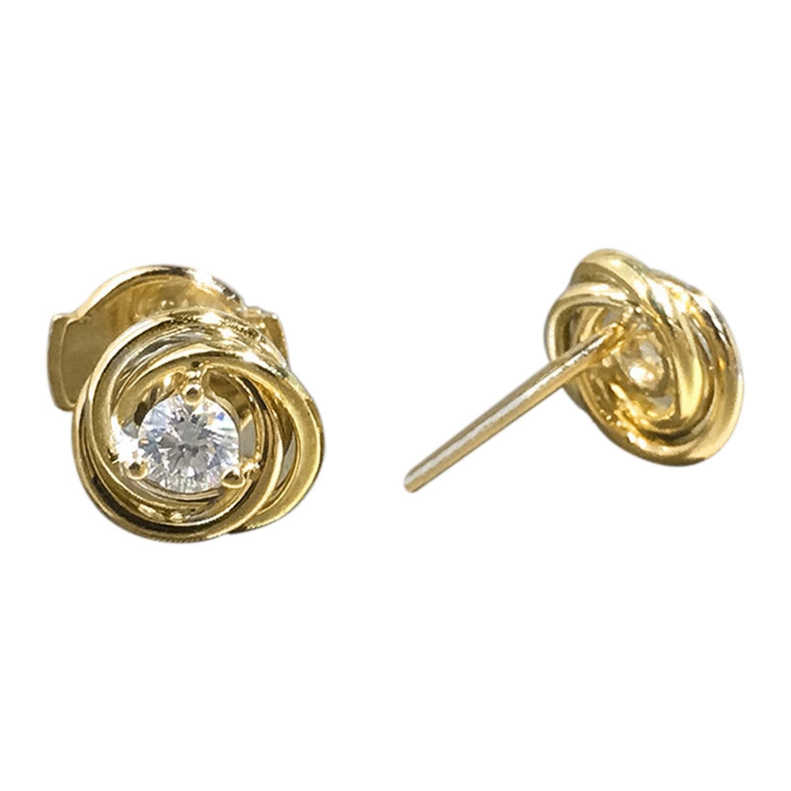 Elegant Women's Wedding Bridal Stud Hook Earrings - Fashion Flower Design with Diamond Zircon Jewelry - Hypoallergenic Piercing Earrings for Men & Women (One Size) - Perfect for Weddings, Parties, and Special Occasions