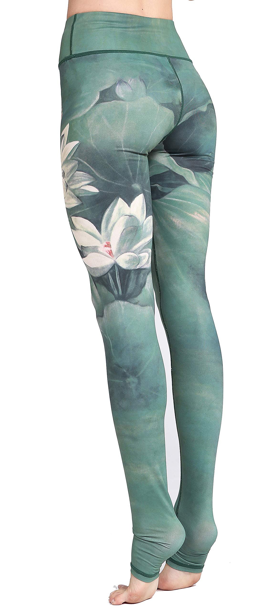Printed Women's Yoga Leggings - High Waist Tummy Control Over The Heel Workout Pants for Yoga, Gym & Running | Comfortable Stretchy Activewear for Women