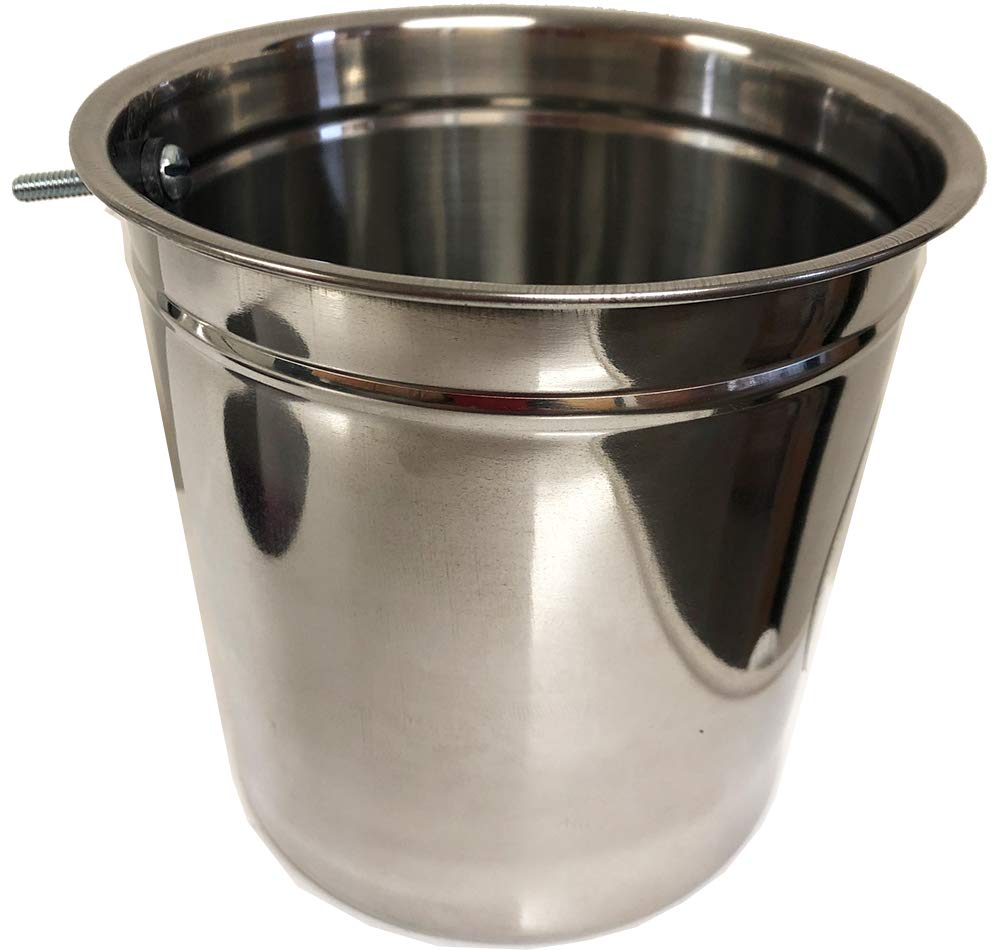 Stainless Steel Bolt-On Dog Crate Water Bowl - 2 to 2.25 Quart Capacity - Durable & Rust-Proof Pet Bowl for Travel, Kennels & Outdoor Use - Model CR82