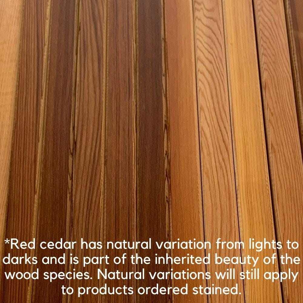 57 Inch Natural Cedar Stain Cathedral Red Cedar Porch Swing - Rustic Outdoor Hanging Bench for Garden, Patio, Backyard & Porch Relaxation