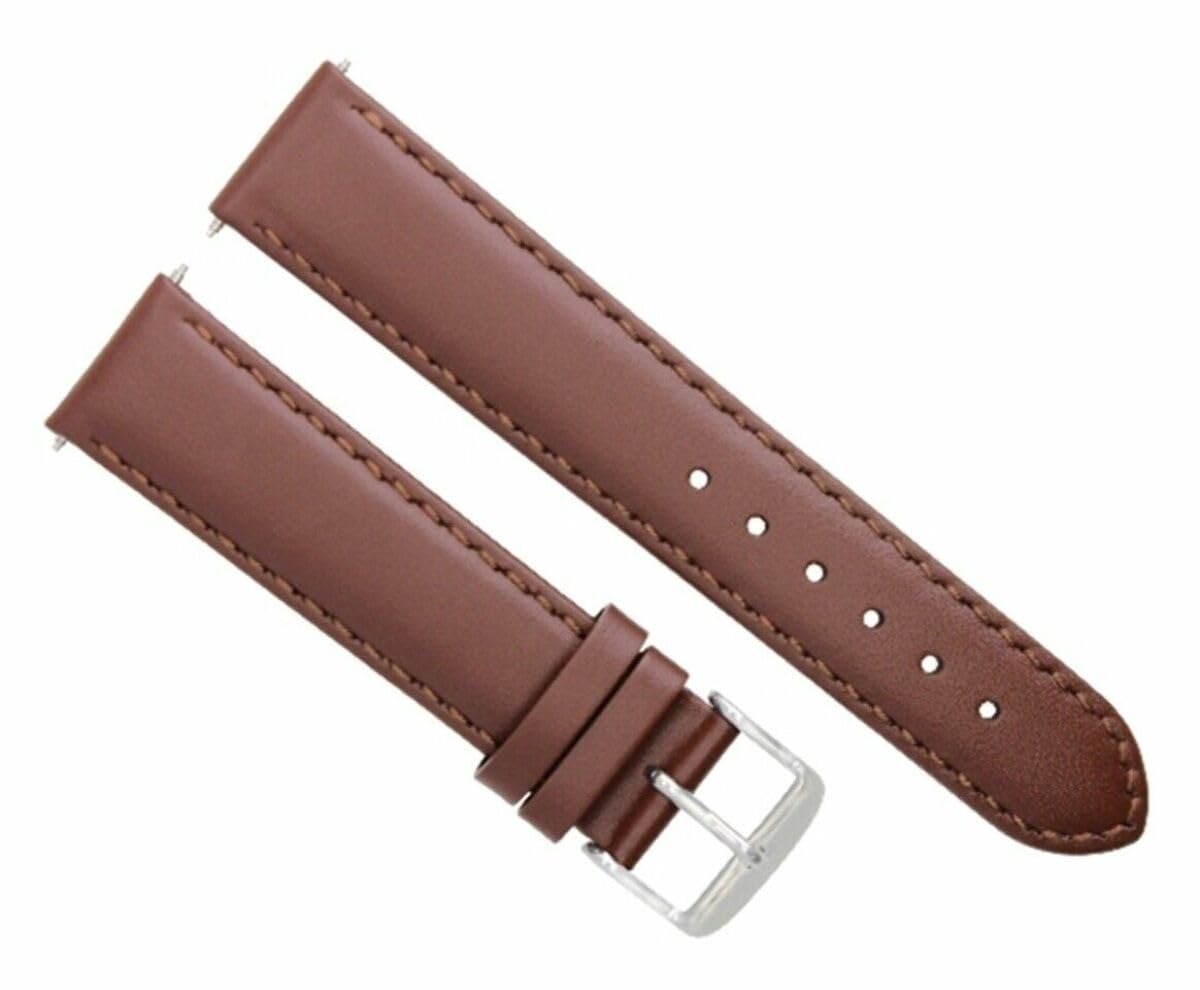 20mm Smooth Genuine Leather Watch Band Strap - Compatible with Montblanc Watches - Light Brown Replacement Strap for Men & Women - Perfect for Business, Casual & Formal Occasions