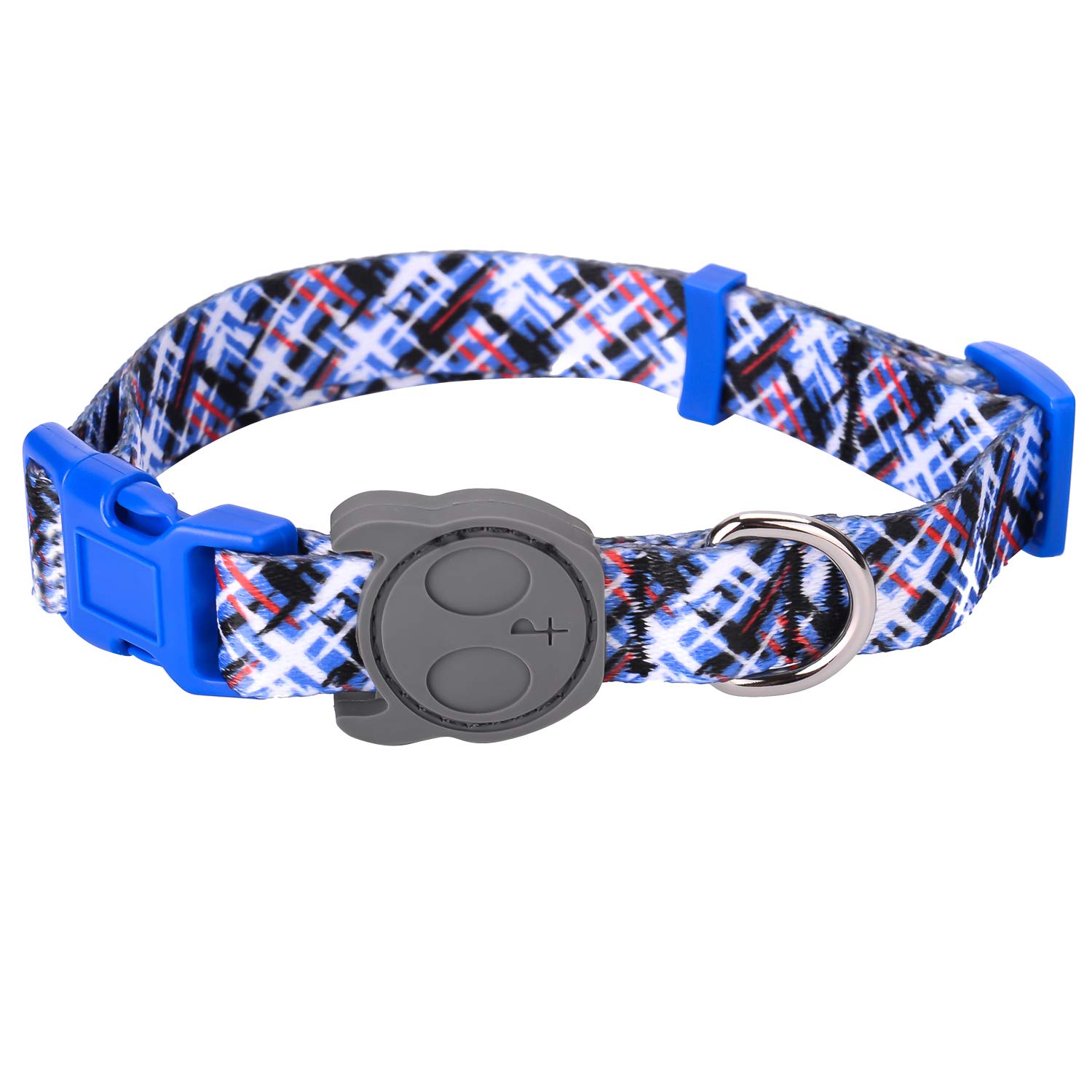 Premium Adjustable Large Dog Collar - Heavy Duty & Soft Nylon Pet Collar with Stylish Abstract Pattern for Puppies, Adult Dogs - Perfect for Outdoor Walks, Training & Indoor Comfort (Girls & Boys)