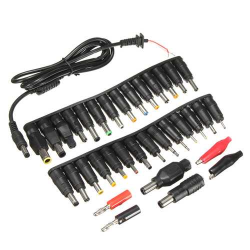 34pcs Universal Laptop DC Power Plug Set - Compatible with Most Notebook Charger Tips (No AC Adapter Included) | Perfect for Home, Office & Travel Charging Needs