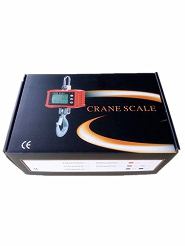 500kg/1000lb Digital Hanging Crane Scale - Heavy Duty Industrial Smart Weighing Tool for Farm, Factory & Warehouse | Orange Hoist Scale for Livestock, Construction & Shipping