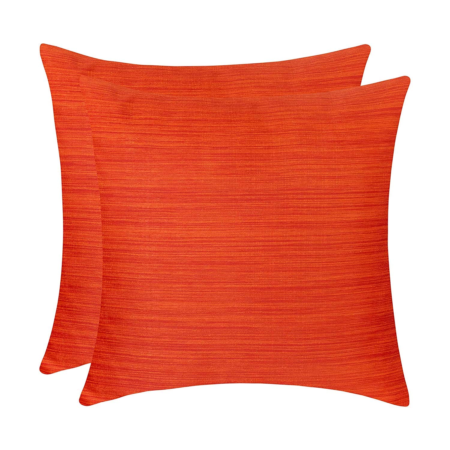 Bright Orange Throw Pillow Covers with White Petals - 20x20 Inch Sofa, Couch & Bed Decor (Pack of 2) - Perfect for Living Room, Bedroom & Home Accent