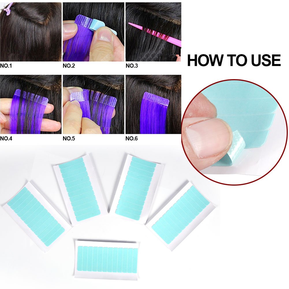 Sonew Hair Super Tape Set - Double-Sided Tape for Tape-in Hair Extensions Replacement, Pre-Cut Skin Weft Tape - Strong Hold & Invisible Adhesive for Seamless Hair Extensions (Perfect for Daily Wear, Parties & Special Occasions)
