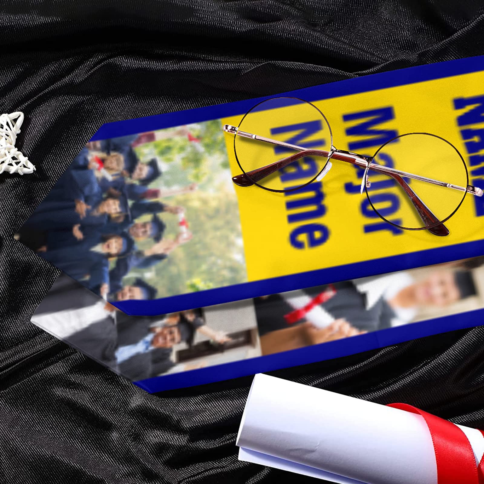 Custom Graduation Stole 2025 - Personalized with Photo, Name & School - Class of 2025 Graduation Gift for High School & College - Perfect for Commencement Ceremonies & Photo Keepsakes