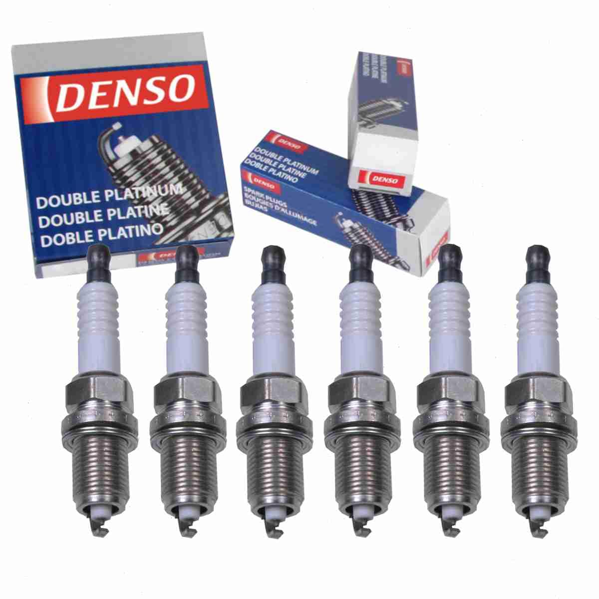DENSO PK16R8 Double Platinum Spark Plugs (Set of 6) - Compatible with Multiple Vehicles - High Performance Ignition for Smooth Engine Operation - Perfect for Daily Commuting & Highway Driving