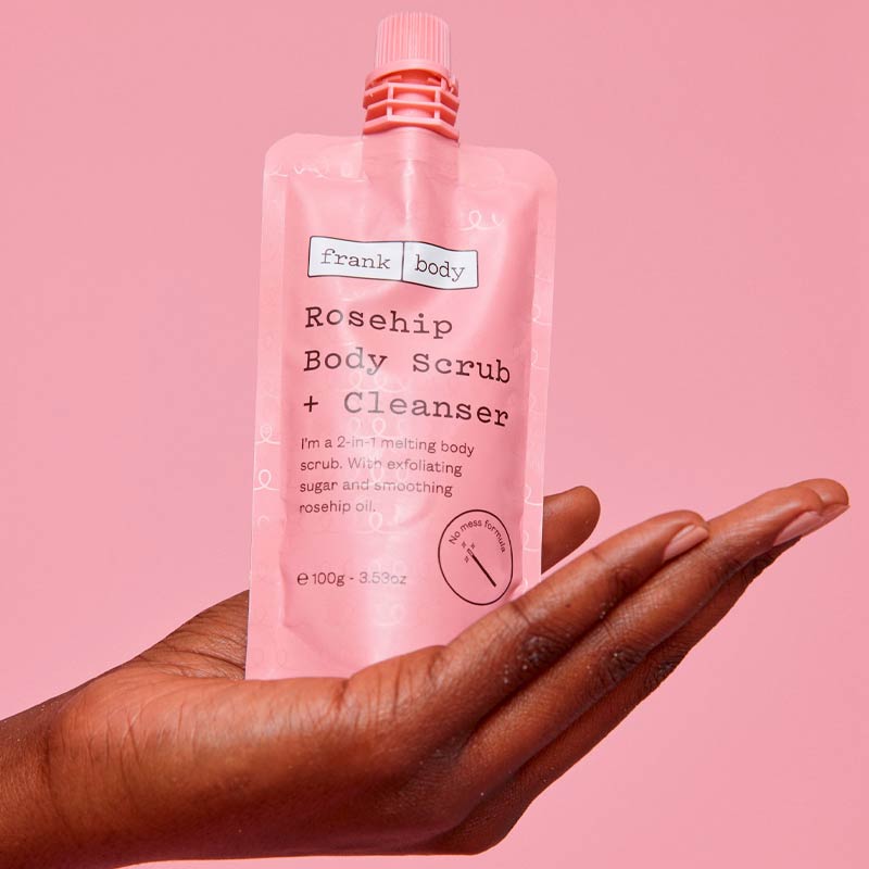 Frank Body Rosehip Body Scrub & Cleanser - Exfoliating & Hydrating Skincare for Smooth, Glowing Skin - Perfect for Shower & Spa Days