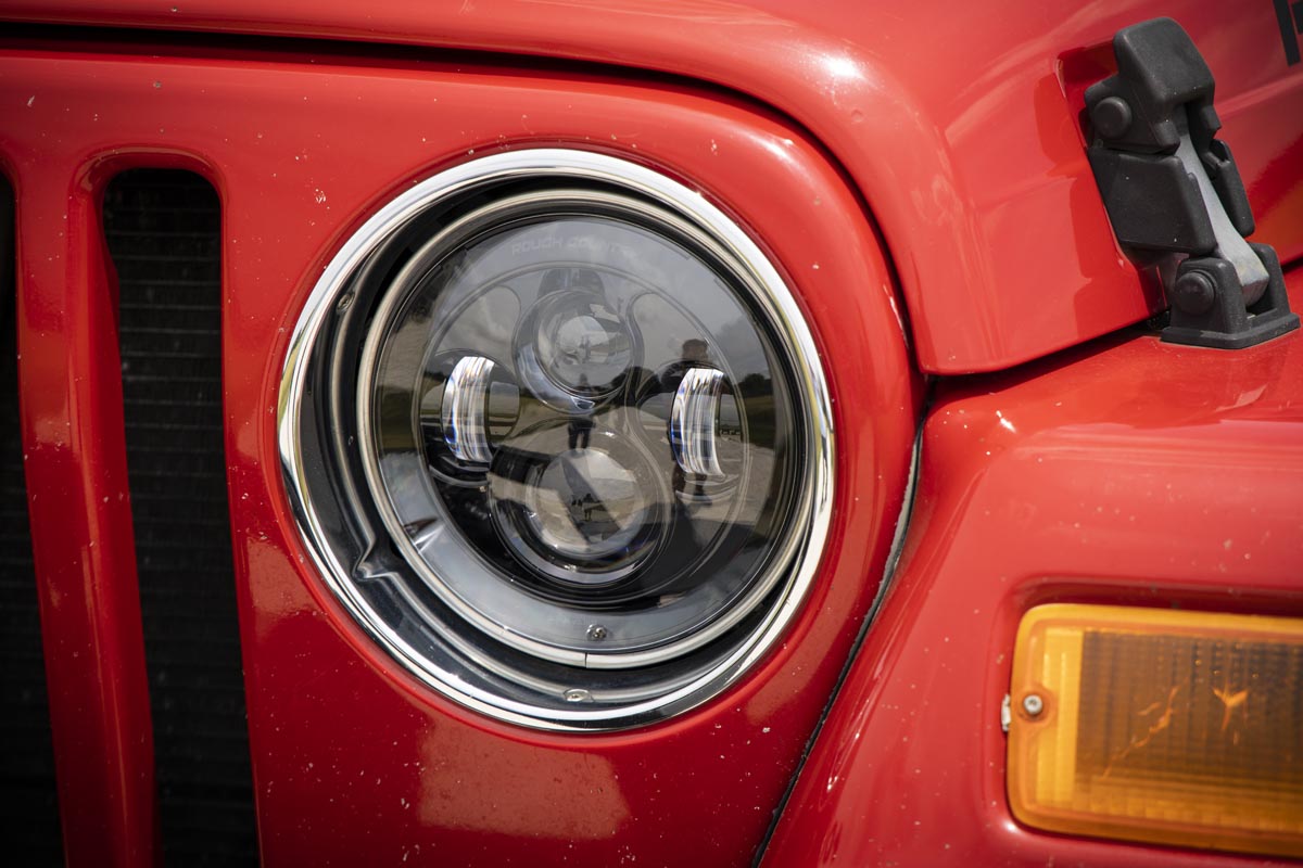 7 Inch LED Headlight Kit - DOT Approved for Jeep Wrangler JK/TJ/Unlimited (RCH5000) - High Brightness Off-Road Lighting for Night Driving & Adventure