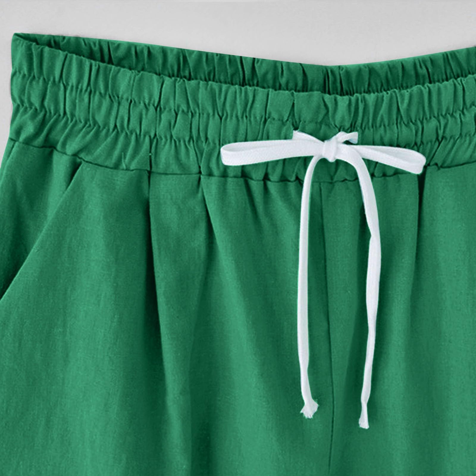 Women's Bermuda Shorts - Knee Length, Linen & Comfy for Gym, Lounge & Summer
